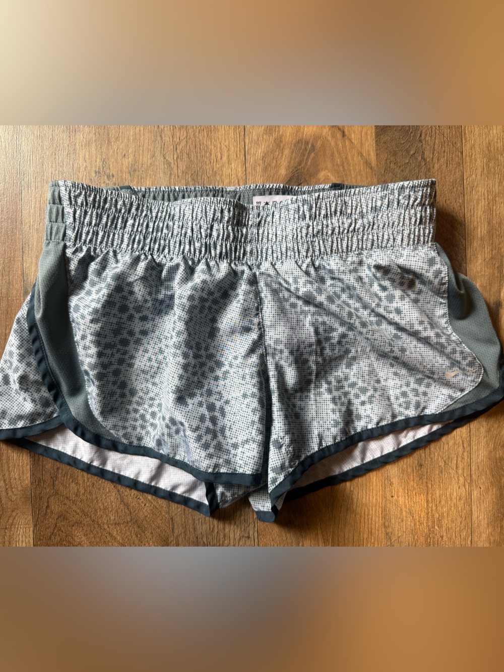 Nike Women's Gray Printed Athletic Shorts
